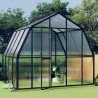 Szklarnia z ramą podstawy, antracytowa, 6,43 m², aluminiowa