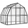 Szklarnia z ramą podstawy, antracytowa, 6,43 m², aluminiowa