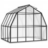 Szklarnia z ramą podstawy, antracytowa, 6,43 m², aluminiowa