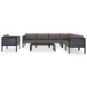 8-cz. zestaw wypoczynkowy do ogrodu, poduszki, rattan PE
