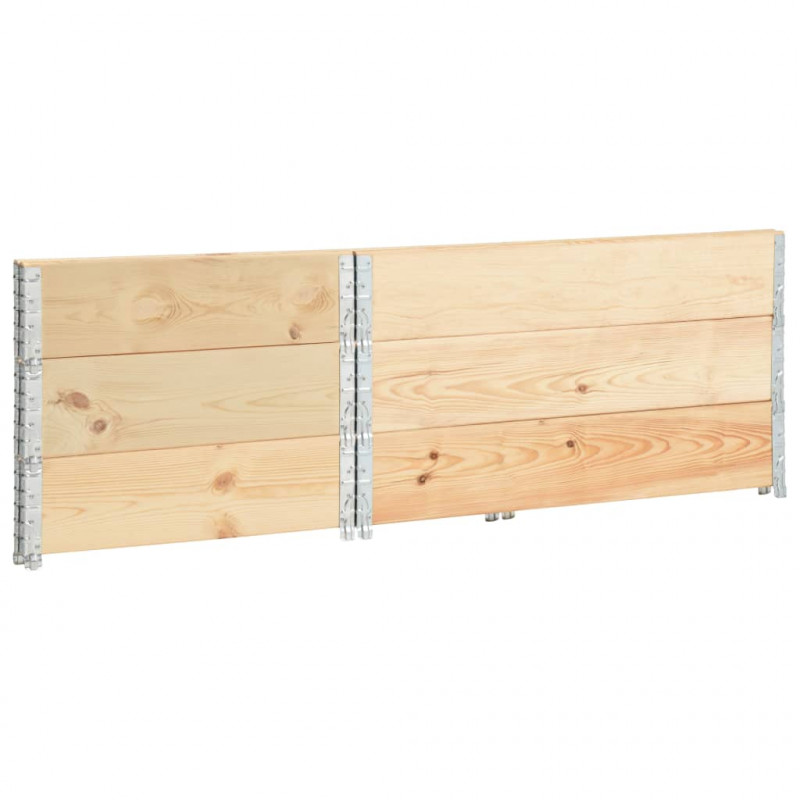 Podniesione grządki, 3 szt., 80x120 cm, lite drewno sosnowe