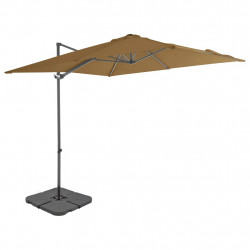 Parasol ogrodowy z przenośną podstawą, taupe