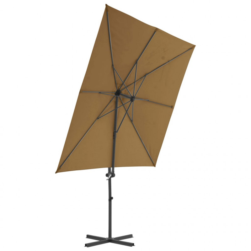 Parasol ogrodowy z przenośną podstawą, taupe