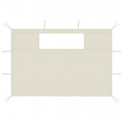 Ścianki do altany, z oknami, 2 szt., kremowe