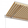 Automatycznie zwijana markiza, 350 x 250 cm, żółto-biała