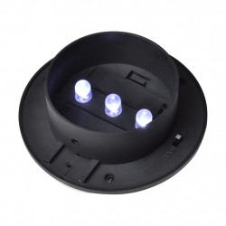 Solarne lampy ogrodzeniowe LED, 12 szt., czarne