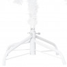 Sztuczna choinka z lampkami i bombkami, biała, 120 cm, PVC