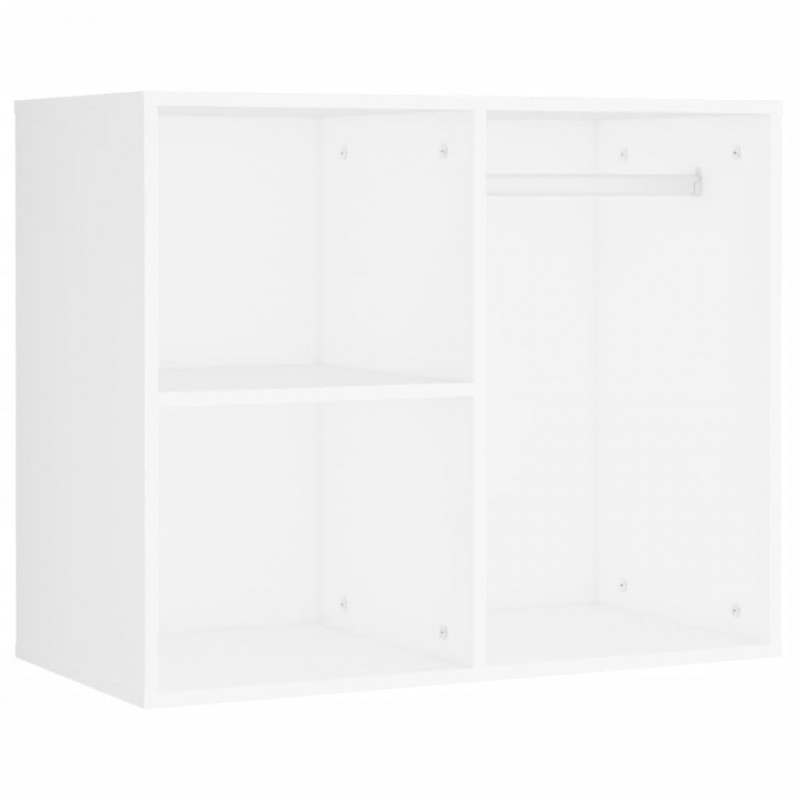 Toaletka z oświetleniem LED i 2 szafkami, biała