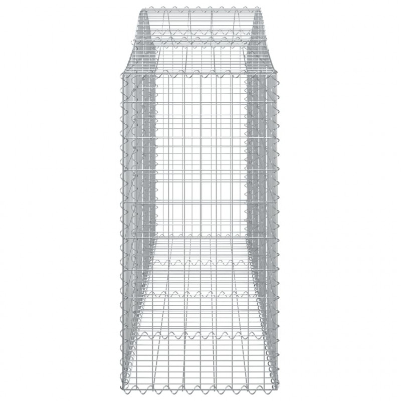 Kosze gabionowe, 2 szt, 200x50x100/120 cm, galwanizowane żelazo