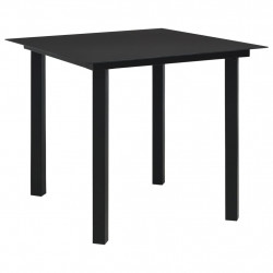5-cz. zestaw mebli ogrodowych, rattan PVC, czarny