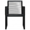 5-cz. zestaw mebli ogrodowych, rattan PVC, czarny