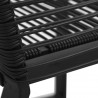 5-cz. zestaw mebli ogrodowych, rattan PVC, czarny