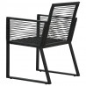 9-cz. zestaw mebli ogrodowych, rattan PVC, czarny
