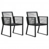 3-cz. zestaw mebli ogrodowych, rattan PVC, czarny
