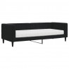 Sofa z materacem do spania, czarna, 80x200 cm, aksamit