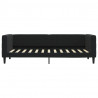Sofa z materacem do spania, czarna, 80x200 cm, aksamit