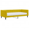Sofa z materacem do spania, żółta, 90x200 cm, aksamit