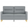 Sofa 2-osobowa, jasnoszara, 120 cm, tapicerowana tkaniną