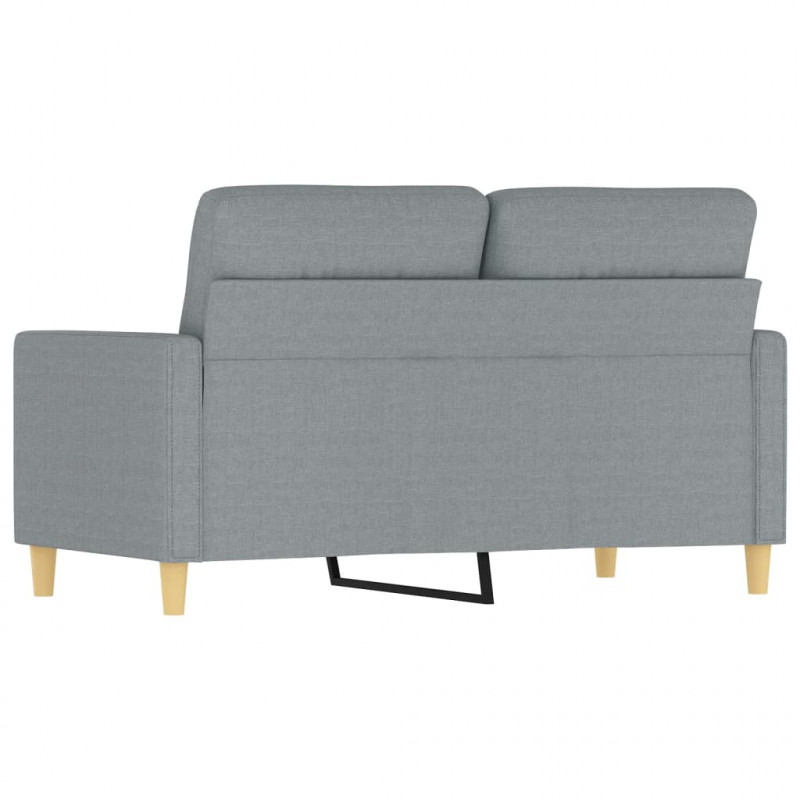 Sofa 2-osobowa, jasnoszara, 120 cm, tapicerowana tkaniną