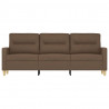 Sofa 3-osobowa, brązowa, 180 cm, tapicerowana tkaniną