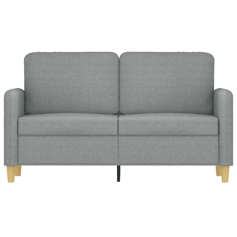 Sofa 2-osobowa, jasnoszara, 120 cm, tapicerowana tkaniną