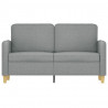 Sofa 2-osobowa, jasnoszara, 120 cm, tapicerowana tkaniną