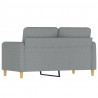 Sofa 2-osobowa, jasnoszara, 120 cm, tapicerowana tkaniną