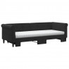 Sofa rozsuwana z materacami, czarna, 80x200 cm, aksamit