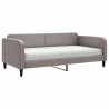 Sofa z materacem do spania, kolor taupe, 100x200 cm, tkanina