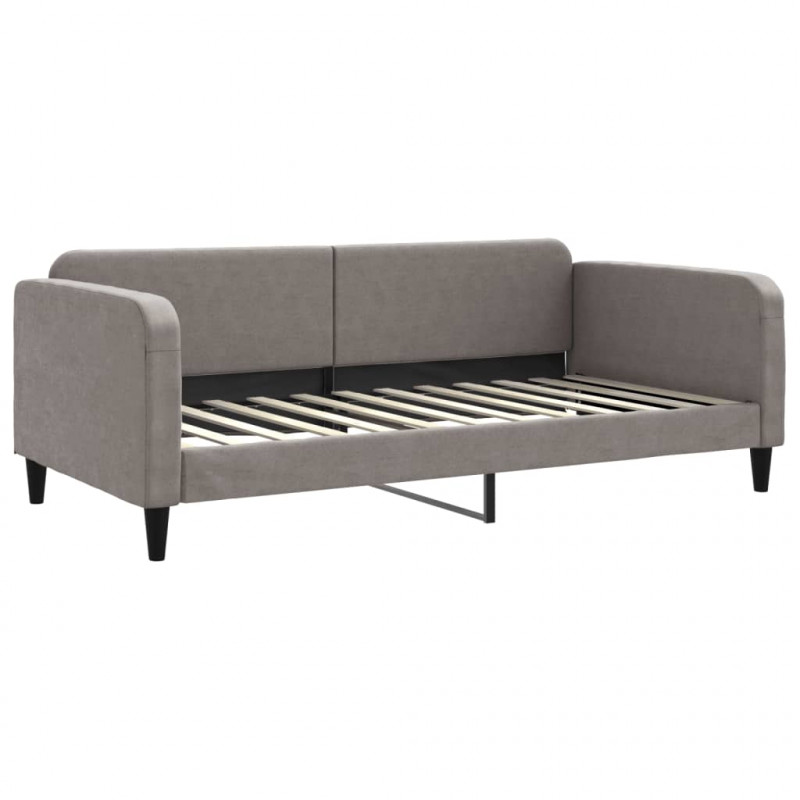 Sofa z materacem do spania, kolor taupe, 100x200 cm, tkanina