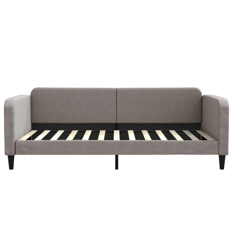 Sofa z materacem do spania, kolor taupe, 100x200 cm, tkanina