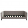Sofa z materacem do spania, kolor taupe, 100x200 cm, tkanina