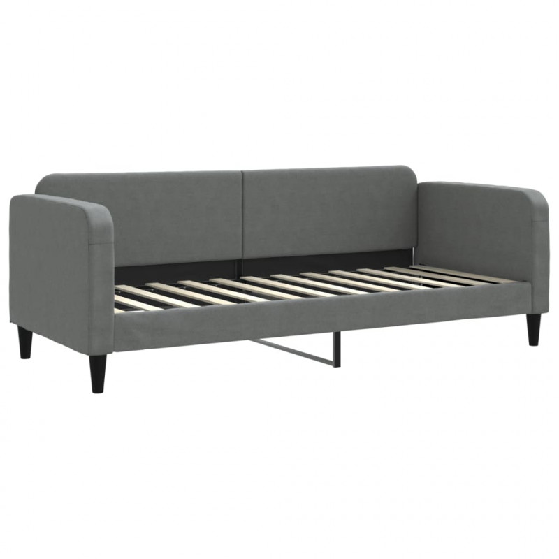 Sofa z materacem do spania, ciemnoszara, 80x200 cm, tkanina