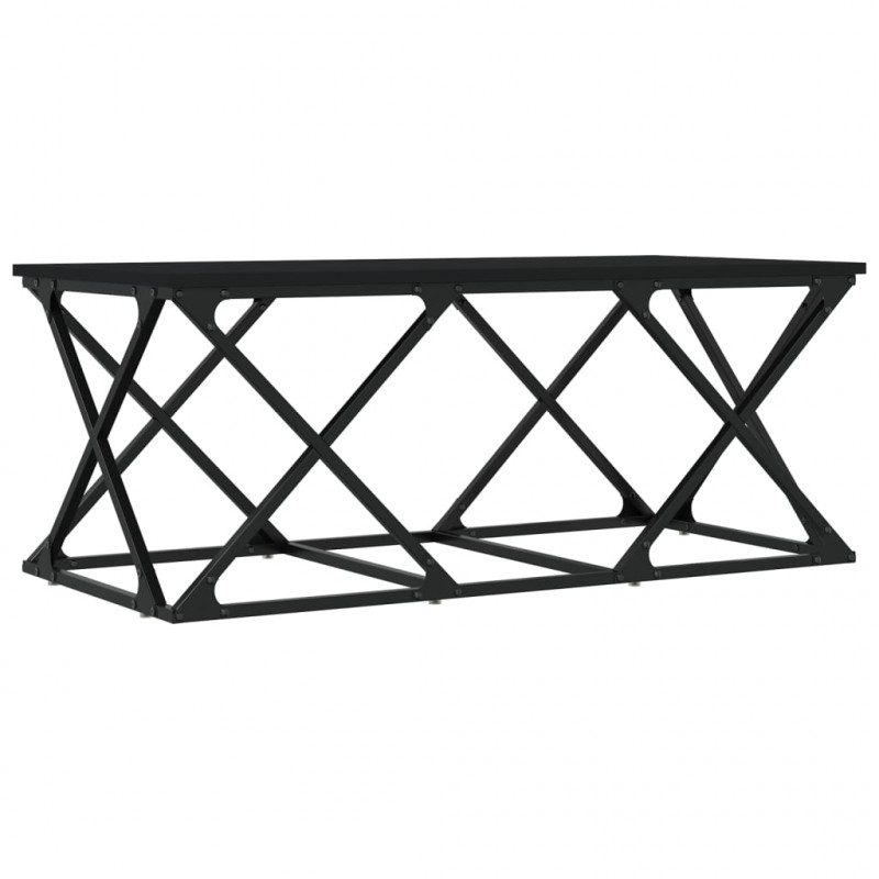 Stolik kawowy, czarny, 100x49x40 cm, materiał drewnopochodny