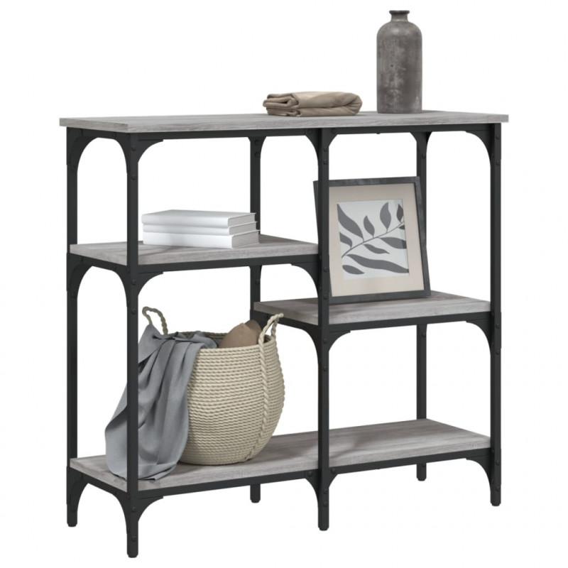 Stolik konsolowy, szary dąb sonoma, 80x29x75 cm