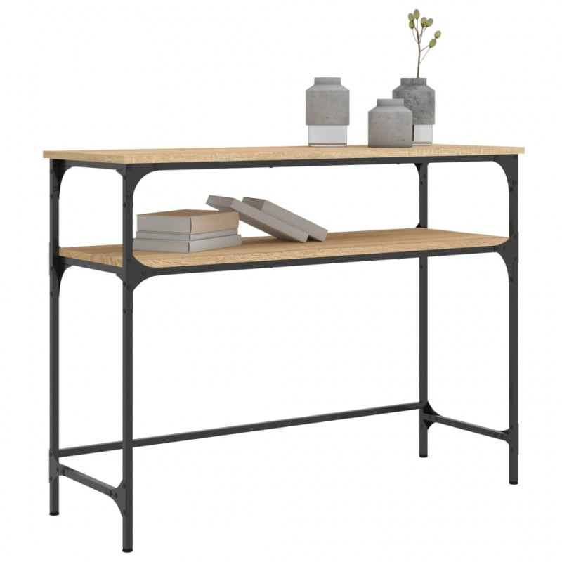 Stolik konsolowy, dąb sonoma, 100x35,5x75 cm
