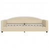Sofa z materacem do spania, kremowa, 100x200 cm, tkanina