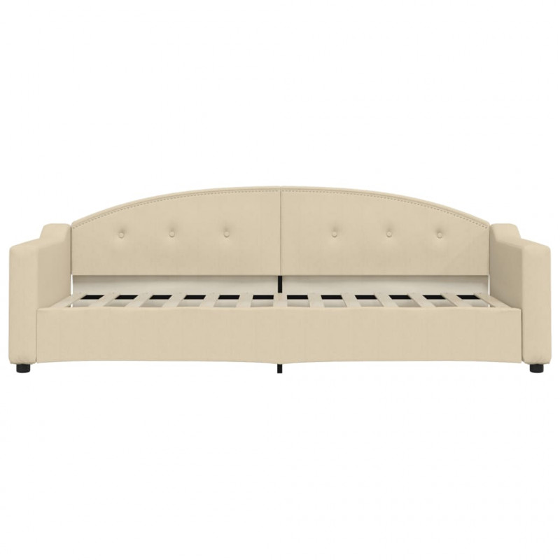 Sofa z materacem do spania, kremowa, 80x200 cm, tkanina