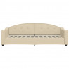 Sofa z materacem do spania, kremowa, 80x200 cm, tkanina