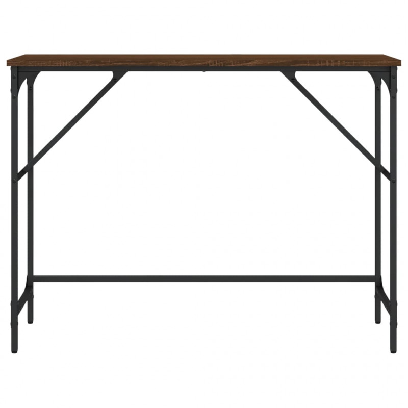 Stolik konsolowy, brązowy dąb, 100x32x75 cm