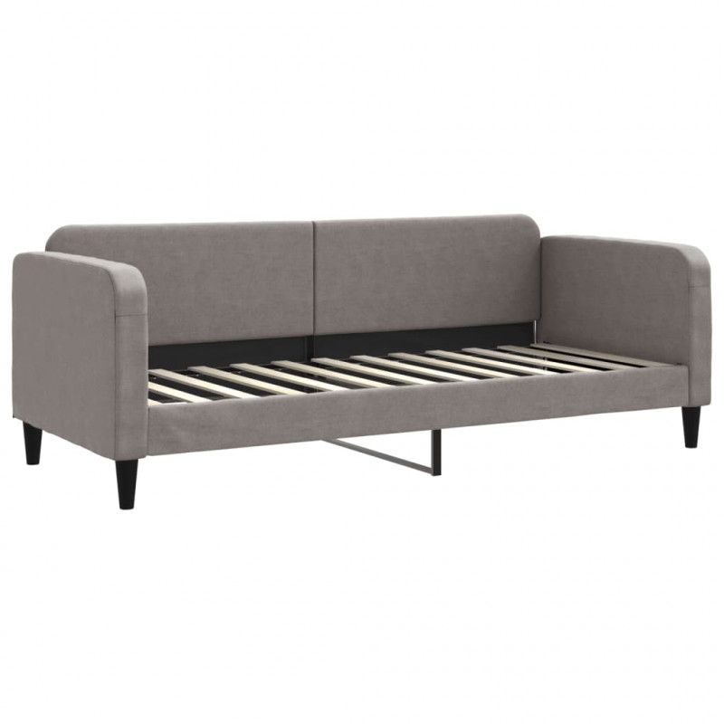 Sofa z materacem do spania, kolor taupe, 80x200 cm, tkanina