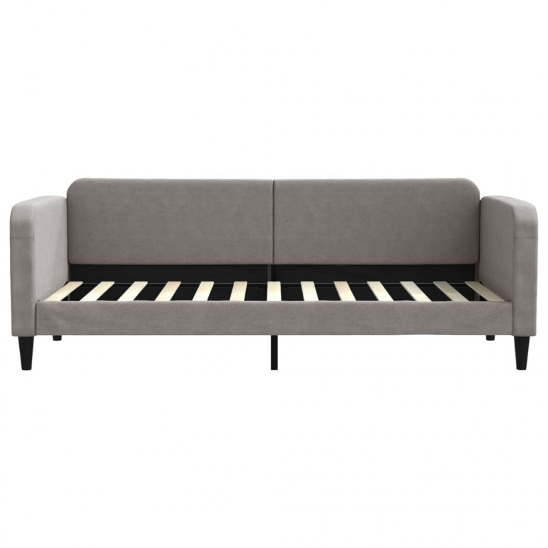 Sofa z materacem do spania, kolor taupe, 80x200 cm, tkanina