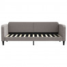 Sofa z materacem do spania, kolor taupe, 80x200 cm, tkanina