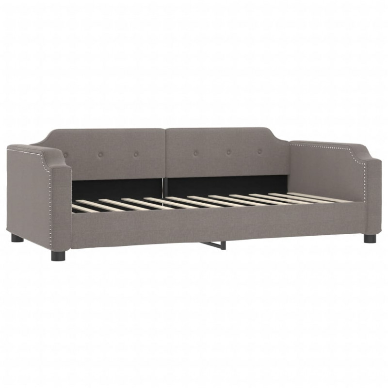 Sofa rozsuwana z materacami, kolor taupe, 100x200 cm, tkanina
