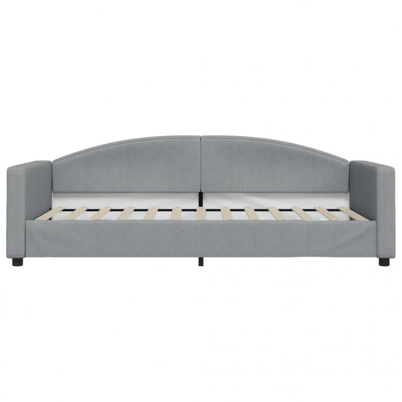 Sofa z materacem do spania, jasnoszara, 90x200 cm, tkanina