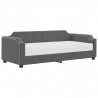 Sofa z materacem do spania, ciemnoszara, 90x200 cm, tkanina