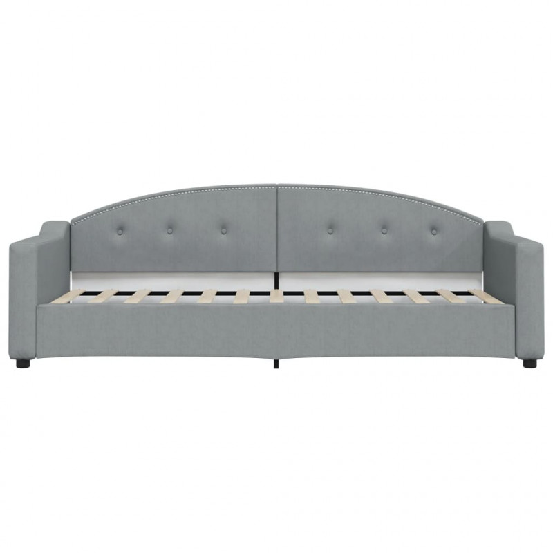 Sofa z materacem do spania, jasnoszara, 80x200 cm, tkanina