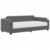 Sofa z materacem do spania, ciemnoszara, 100x200 cm, tkanina