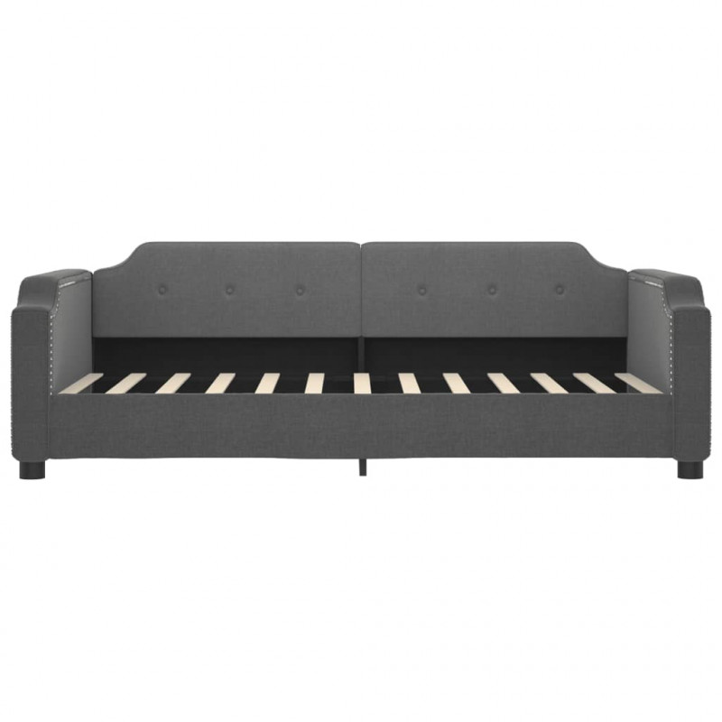 Sofa z materacem do spania, ciemnoszara, 100x200 cm, tkanina