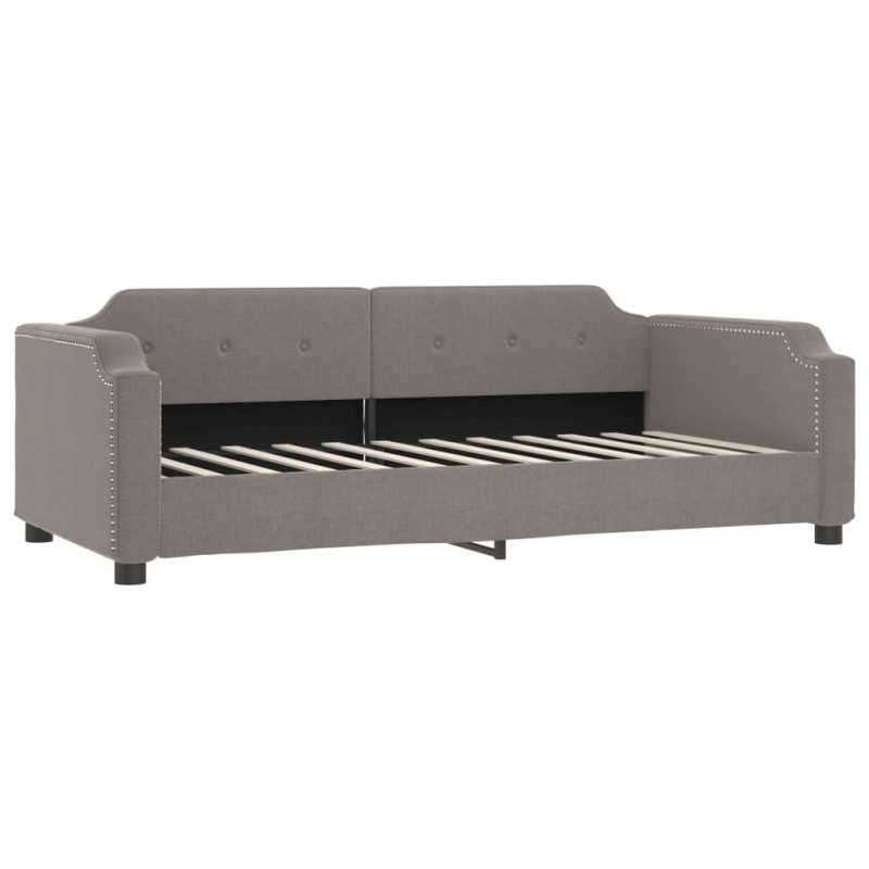 Sofa rozsuwana z materacami, kolor taupe, 90x200 cm, tkanina